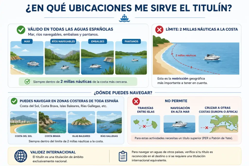 ilustración en que ubicaciones es valido el titulin