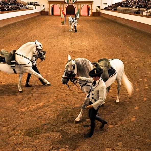 Caballos Danzando en la Real Escuela Andaluza de Arte