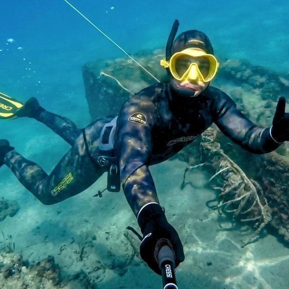 Snorkeling in crystal-clear waters Benalmadena