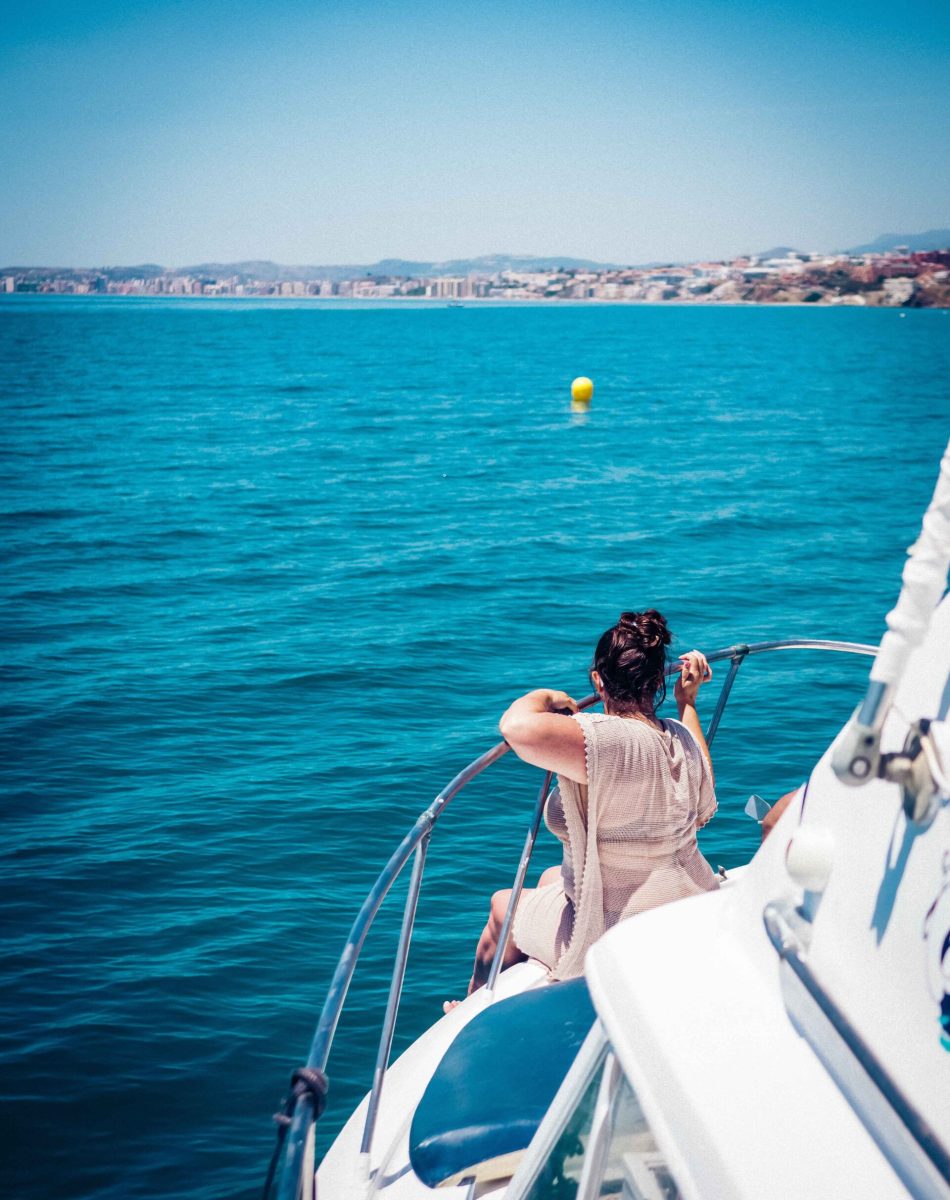 Woman in a Private Boat Tour in Malaga