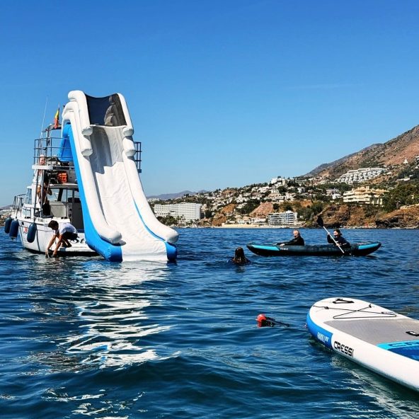 slide, kayak and paddle in spain